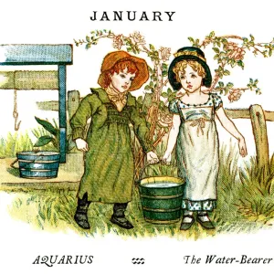 January Print by Kate Greenaway, 1884 January Print by Kate Greenaway, 1884