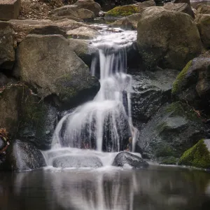 Japan, Nara, waterfall in Nara Park