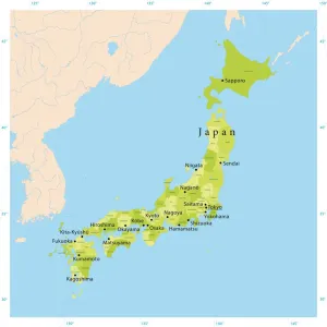 Mapa Vector de Japón Mapa Vector de Japón