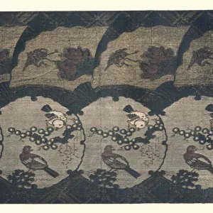 Japanese art, bird textile pattern, 17th Century Japanese art, bird textile pattern, 17th Century