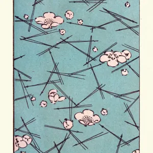 Japanese art, Flowers on ice pattern, 19th Century Japanese art, Flowers on ice pattern, 19th Century