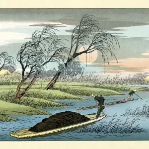 Vintage Japanese Landscape Print by Hiroshige Vintage Japanese Landscape Print by Hiroshige