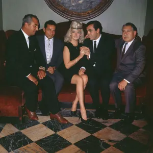 Jayne Mansfield Posing with Husband Matt Cimber Print Jayne Mansfield Posing with Husband Matt Cimber Print