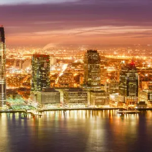 Jersey City Waterfront Hudson River Print Jersey City Waterfront Hudson River Print