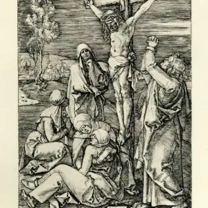 Jesus Christ on the Cross Vintage Engraving Print, 1508