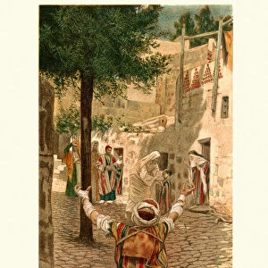 Jesus Christ healing the lepers at Capernaum