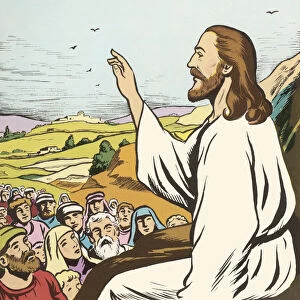 Jesus Preaching to People