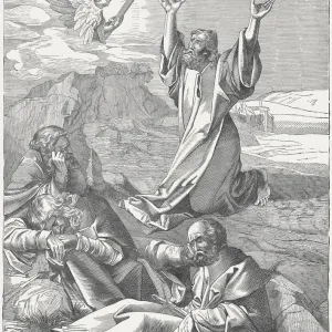 Jesus in Gethsemane Print, Woodcut