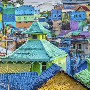 Jodipan Colorful Village, Malang, East Java, Indonesia Jodipan Colorful Village, Malang, East Java, Indonesia