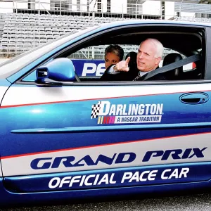 John and Cindy McCain at a Nascar Event John and Cindy McCain at a Nascar Event