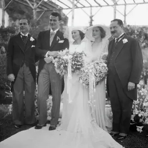 John Wayne and Josephine Saenz Wedding Print