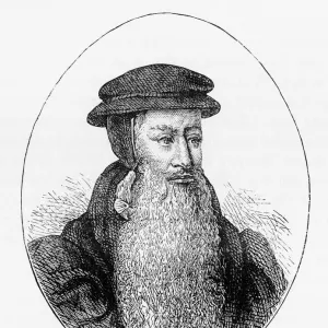 John Knox Portrait St. Andrewas, Scotland Victorian Engraving, 1840