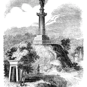 John Knox Monument Print, 1840 Engraving John Knox Monument Print, 1840 Engraving