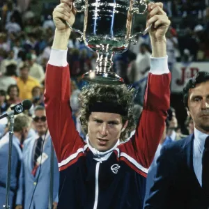 John McEnroe With Trophy John McEnroe With Trophy