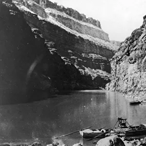 John Wesley Powells Boat in Grand Canyon