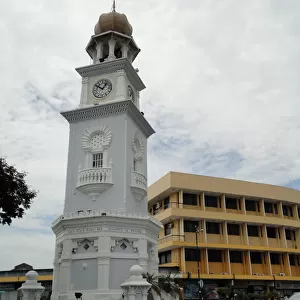 Jubilee Clock Tower, City Streets, George Town, Penang, Malaysia