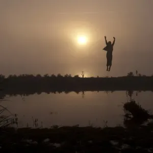 Jumping in happiness Jumping in happiness