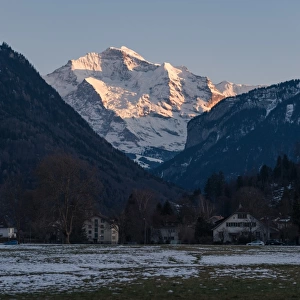 The Jungfrau and the valley of Lauterbrunnen from Interlaken