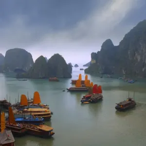Junks on Halong Bay Junks on Halong Bay