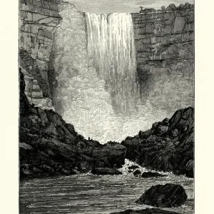 Chute du Kaieteur, Guayane Britannique, XIXe siècle. Chute du Kaieteur, Guayane Britannique, XIXe siècle.