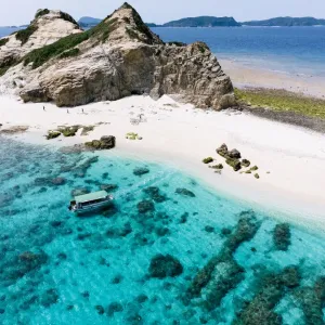 Kerama Islands National Park from above, Okinawa, Japan Kerama Islands National Park from above, Okinawa, Japan