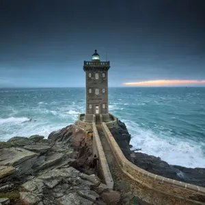 Faro de Kermorvan en Bretaña. Faro de Kermorvan en Bretaña.