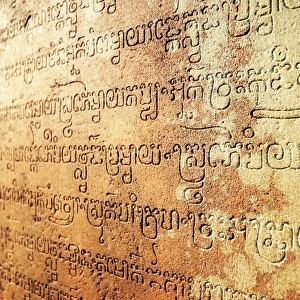 Khmer writing, Banteay Srei, Angkor Wat