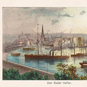 The Kiel harbor, chromolithograph, published in 1888