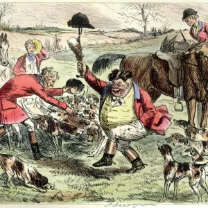 The kill at a Victorian fox hunt