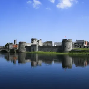 King Johns Castle on the Shannon River, Limerick, Ireland King Johns Castle on the Shannon River, Limerick, Ireland