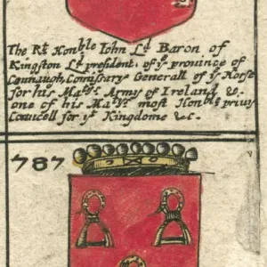 King Kingston and Scudamore 17th Century Copperplate Print King Kingston and Scudamore 17th Century Copperplate Print