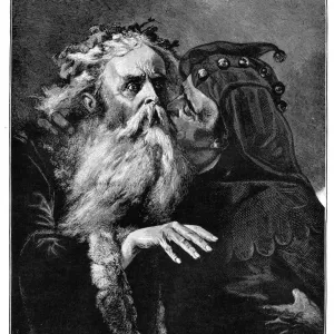 King Lear and the Fool Print, 1892 Engraving King Lear and the Fool Print, 1892 Engraving