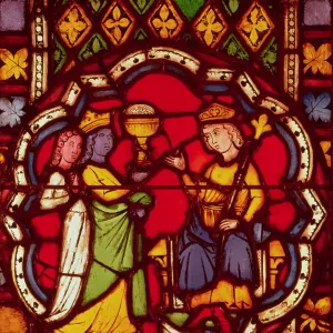 King Solomon and the Queen of Sheba Stained Glass