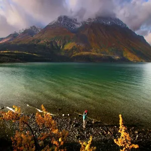 Kluane Morning Stormy morning at Kathleen Lake, Print