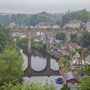 Knaresborough Viaduct Print, a 1851 stone structure over the River Nidd Knaresborough Viaduct Print, a 1851 stone structure over the River Nidd