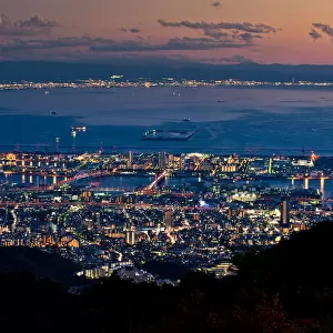 Kobe city at dawn