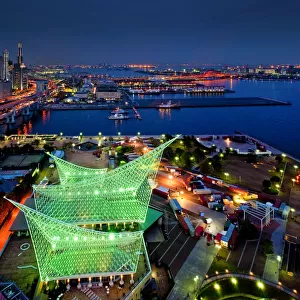 Kobe maritime museum at night