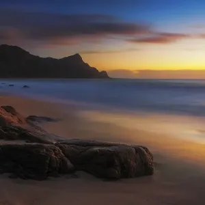 Kogel Bay or Cool Bay Landscape Photo in the Kogelberg Biosphere Reserve at Twilight, Western Cape Province, South Africa Kogel Bay or Cool Bay Landscape Photo in the Kogelberg Biosphere Reserve at Twilight, Western Cape Province, South Africa