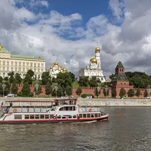 The Kremlin from Moscva River, Moscow, Russia