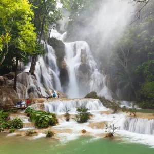 Kuang Si Falls Print, 18-mile south of Luang Prabang Kuang Si Falls Print, 18-mile south of Luang Prabang
