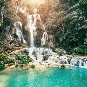 Kuang Si Waterfall located near Luang Prabang
