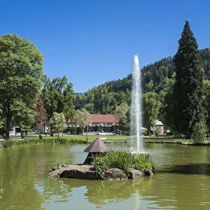 Kurpark spa park, Bad Liebenzell, Nordschwarzwald, Schwarzwald, Baden-Wurttemberg, Germany