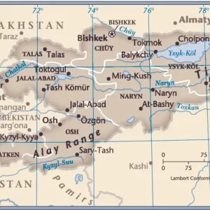 Kyrgyzstan country map Kyrgyzstan country map