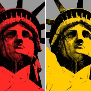 La Dame Liberté Art Pop Conception Moderne La Dame Liberté Art Pop Conception Moderne