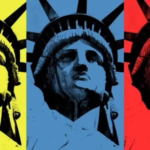 Primary Colors Lady Liberty Pop Art Print Primary Colors Lady Liberty Pop Art Print