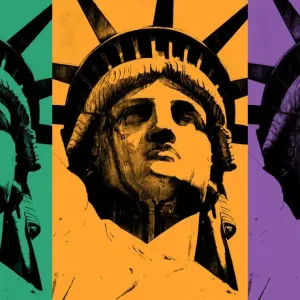 La Dame Liberté (trio de couleurs secondaires) La Dame Liberté (trio de couleurs secondaires)