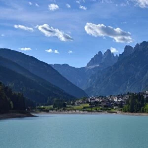 Lake Auronzo in the Dolomites