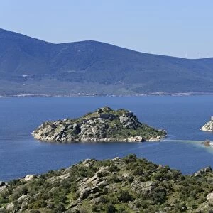 Lake Bafa with Ikizce Island, Twin Islands, Lake Bafa, Mugla Province, Aegean region, Turkey