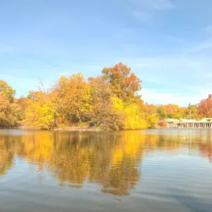 Central Park Autumn Lake Print Central Park Autumn Lake Print