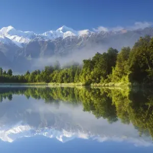Lake Matheson, Mount Tasman and Mount Cook Lake Matheson, Mount Tasman and Mount Cook